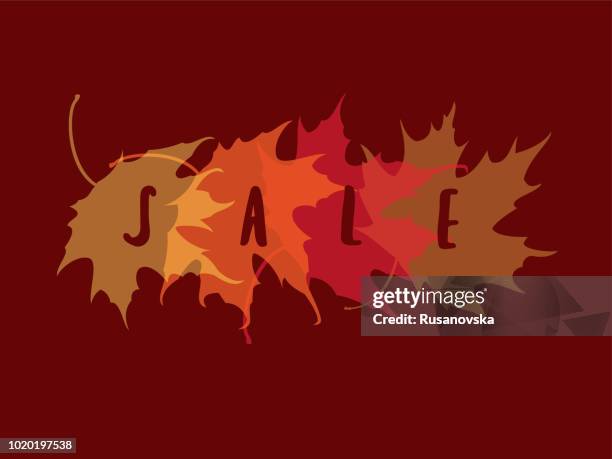 autumn sale - fall sale stock illustrations