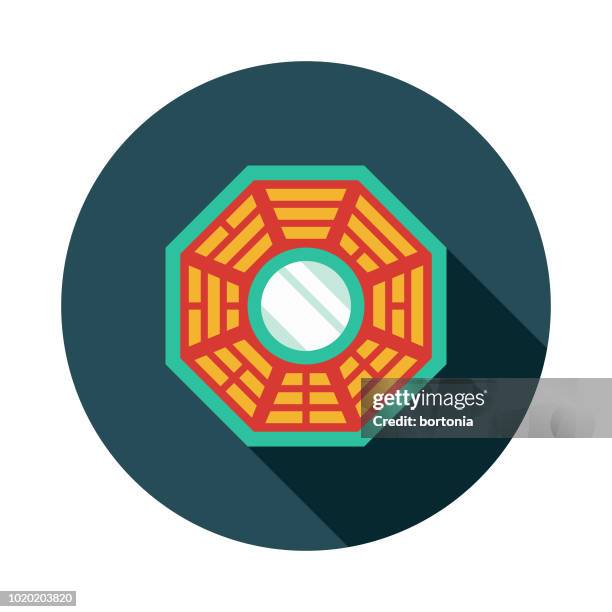 feng shui flat design china icon - feng shui stock illustrations