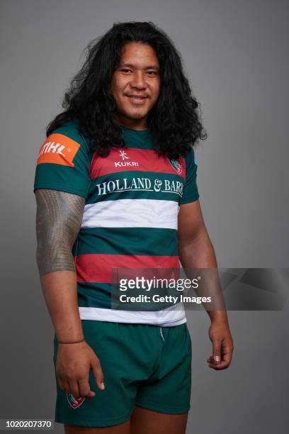 Fred Tuilagi of Leicester Tigers poses for a portrait during the Leicester Tigers squad photo call for the 2018-19 Gallagher Premiership Rugby season...