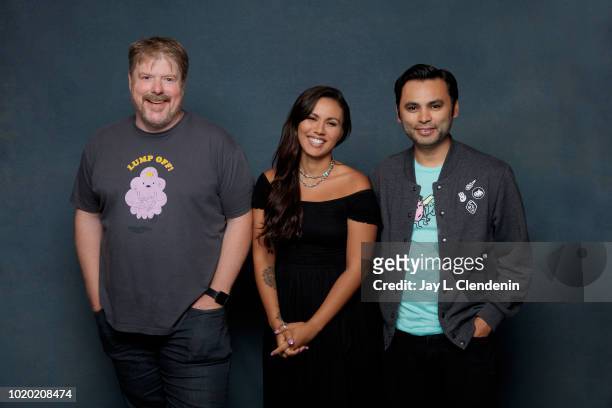 John DiMaggio , Olivia Olson and Adam Muto from 'Adventure Time' are photographed for Los Angeles Times on July 20, 2018 in San Diego, California....