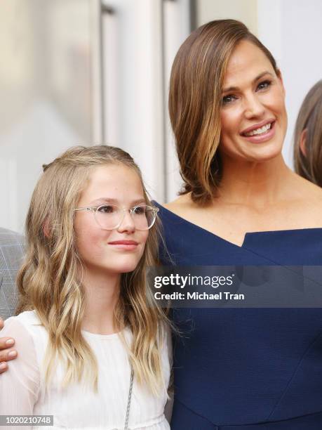 Jennifer Garner and her daughter, Violet Affleck attend the ceremony honoring Jennifer Garner with a Star on The Hollywood Walk of Fame held on...