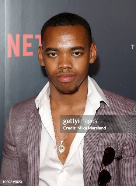 Jovian Wade attends a special screening of the Netflix show "The Innocents" at The Curzon Mayfair on August 20, 2018 in London, England.