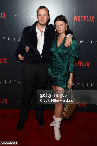 Arthur Hughes and Abigail Hardingham attend a special screening of the Netflix show "The Innocents" at The Curzon Mayfair on August 20, 2018 in...