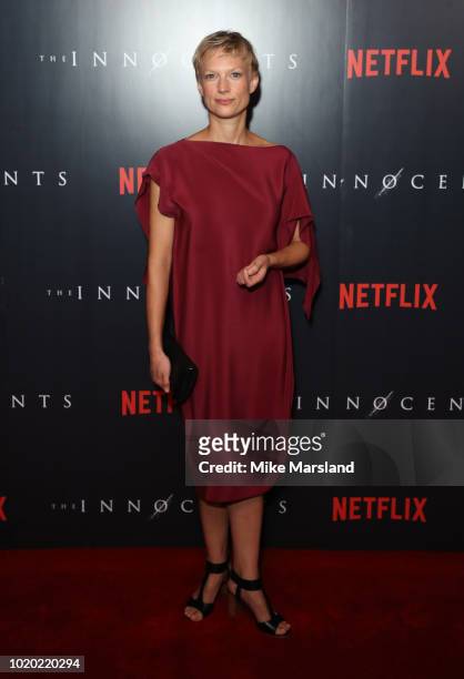 Lise Risom Olsen attends a special screening of the Netflix show "The Innocents" at The Curzon Mayfair on August 20, 2018 in London, England.