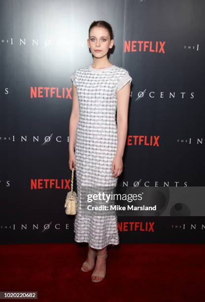 Sorcha Groundsell attends a special screening of the Netflix show "The Innocents" at The Curzon Mayfair on August 20, 2018 in London, England.