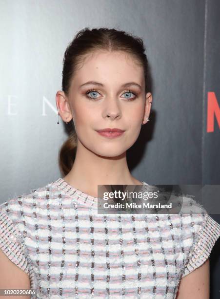 Sorcha Groundsell attends a special screening of the Netflix show "The Innocents" at The Curzon Mayfair on August 20, 2018 in London, England.