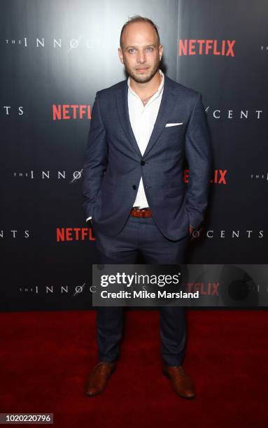 Jamie Donoughue attends a special screening of the Netflix show "The Innocents" at The Curzon Mayfair on August 20, 2018 in London, England.