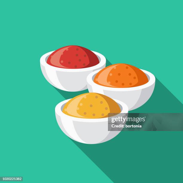 spices flat design turkey icon - tumeric stock illustrations