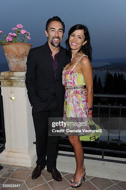 Francesco Quinn and Valentina Castellani Quinn attend the Taormina Film Fest 2010 Opening Ceremony on June 12, 2010 in Taormina, Italy.