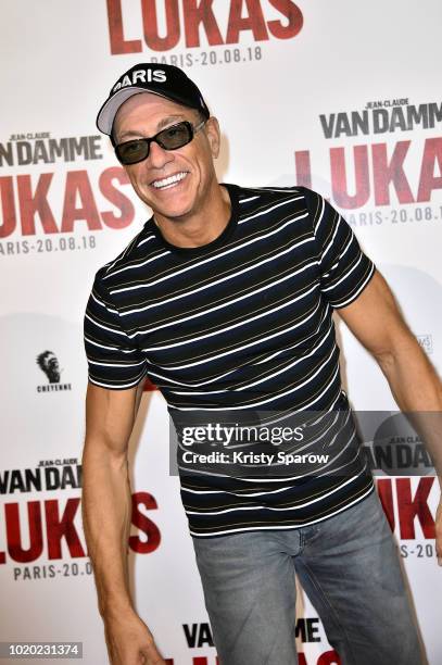 Jean-Claude Van Damme attends the "Lukas" Paris Premiere at Cinema Gaumont Capucines on August 20, 2018 in Paris, France.