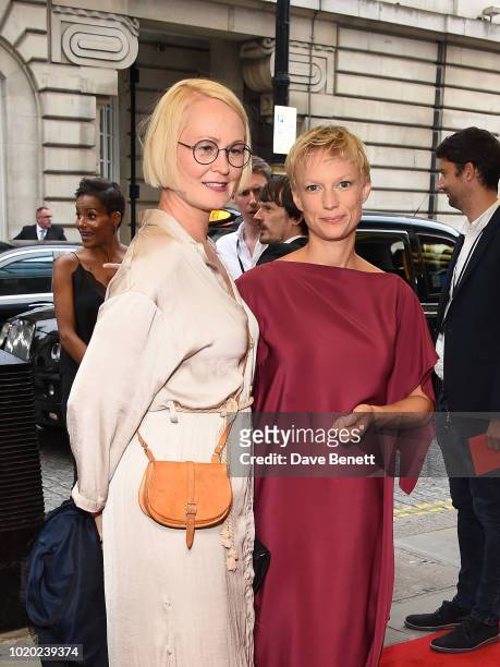 Ingunn Beate Oyen and Lise Risom Olsen attend a special screening of "The Innocents" at The Curzon Mayfair on August 20, 2018 in London, England.