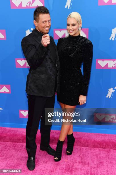 The Miz and Maryse Mizanin attend the 2018 MTV Video Music Awards at Radio City Music Hall on August 20, 2018 in New York City.