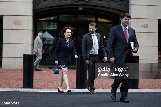 Kathleen Manafort , wife of former Trump campaign chairman Paul Manafort, leaves the Albert V. Bryan U.S. Courthouse after the jury did not reach a...