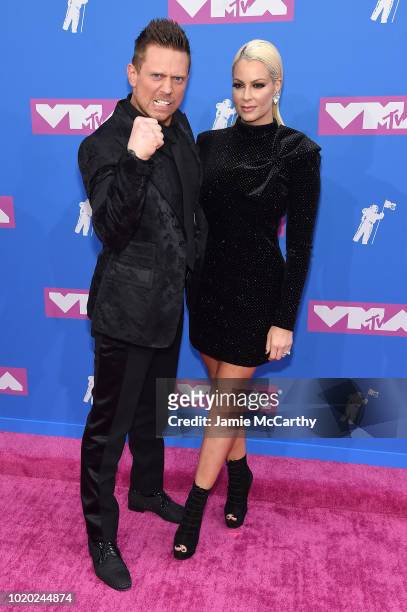 The Miz and Maryse Quellet attend the 2018 MTV Video Music Awards at Radio City Music Hall on August 20, 2018 in New York City.