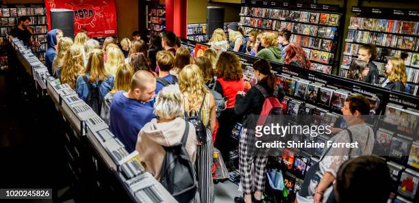 Ewan Merrett and Callum Merrett of Bad Sounds perform live and sign copies of their debut album 'Get Better' during an instore session at Fopp...
