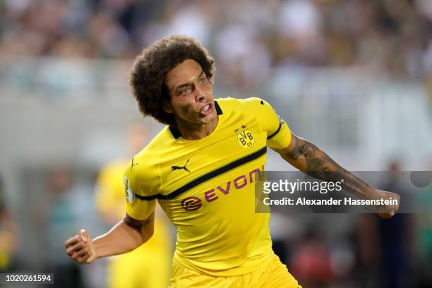 Axel Witsel of Dortmund celebrates scoring the fisrt team goal during the DFB Cup first round match between SpVgg Greuther Fuerth and BVB Borussia...