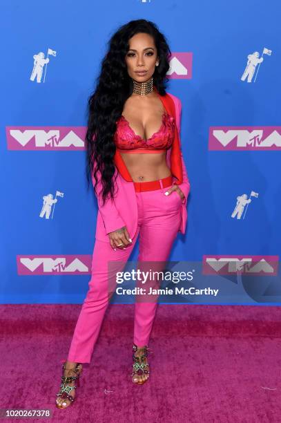 Erica Mena attends the 2018 MTV Video Music Awards at Radio City Music Hall on August 20, 2018 in New York City.