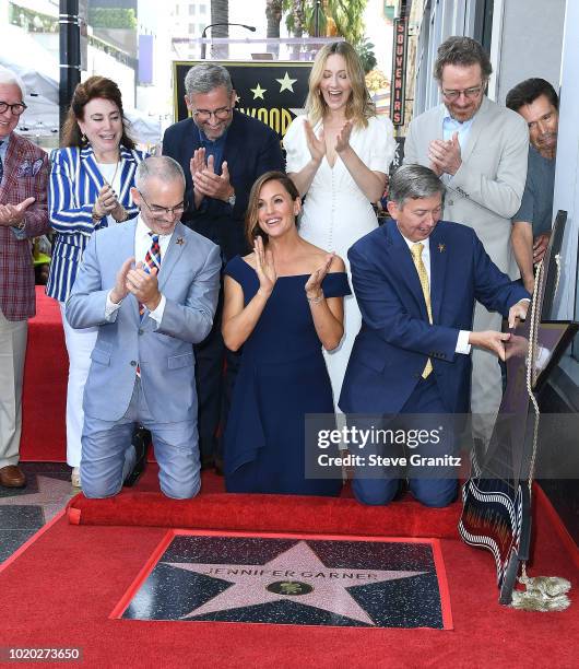 Steve Carell, Jennifer Garner, Judy Greer, and Bryan CranstonHonored With Star On The Hollywood Walk Of Fame on August 20, 2018 in Hollywood,...