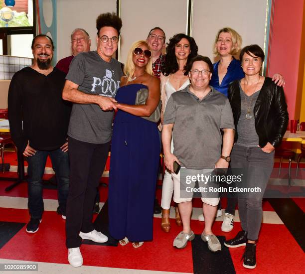 Eddie Garcia, Troy Fromin, Ed Alonzo, Lark Voorhies, Jennifer McComb, Nancy Valen, Jeffrey Asch, Melody Rogers, and Leanna Creel pose for portrait at...