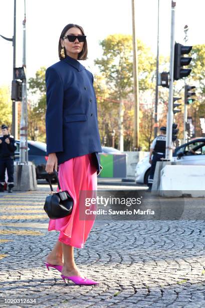 Guest seen outside Chanel during Paris Fashion Week Spring/Summer 2018 on 2nd October , 2017 in Paris, France