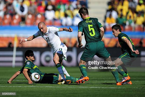Rafik Djebbour of Algeria in action during the 2010 FIFA World Cup South Africa Group C match between Algeria and Slovenia at the Peter Mokaba...