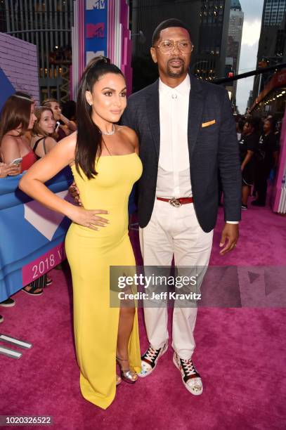 Molly Qerim and Jalen Rose attend the 2018 MTV Video Music Awards at Radio City Music Hall on August 20, 2018 in New York City.