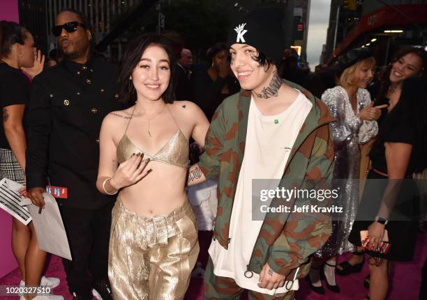 Noah Cyrus and Lil Xan attend the 2018 MTV Video Music Awards at Radio City Music Hall on August 20, 2018 in New York City.