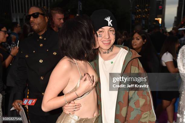 Noah Cyrus and Lil Xan attend the 2018 MTV Video Music Awards at Radio City Music Hall on August 20, 2018 in New York City.