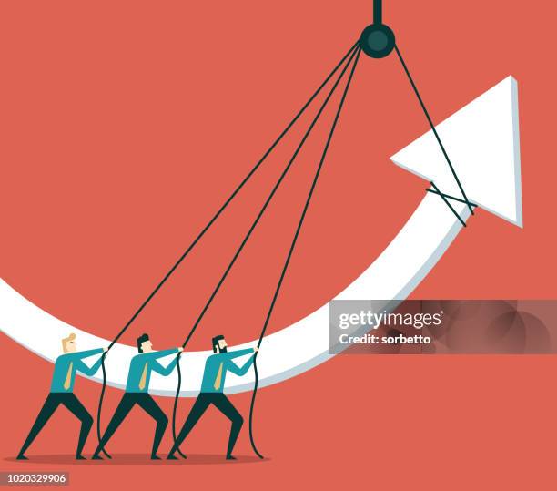 businessman - growth arrow - arm sling stock illustrations