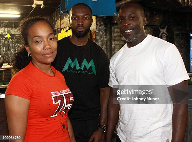 Sonya Sohn, Jamie Hector and Michael K. Williams attend Moving Mountains Inc.'s 2010 Fund Raising Weekend on June 12, 2010 in New York City.