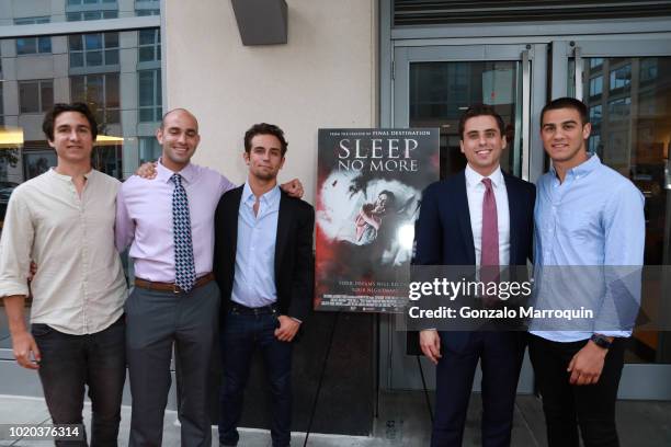 Ty Smith, Harrison Seidner, Keli Price, Nikko Price and Troy Smith during the Premiere For RLJ Entertainment's "Sleep No More" on August 20, 2018 in...