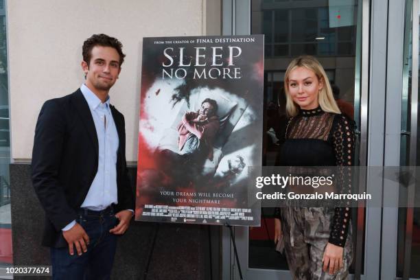 Keli Price and Corinne Olympios during the Premiere For RLJ Entertainment's "Sleep No More" on August 20, 2018 in Brooklyn City.