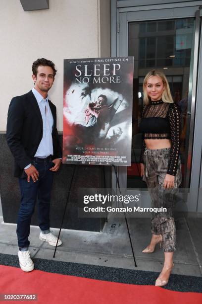 Keli Price and Corinne Olympios during the Premiere For RLJ Entertainment's "Sleep No More" on August 20, 2018 in Brooklyn City.