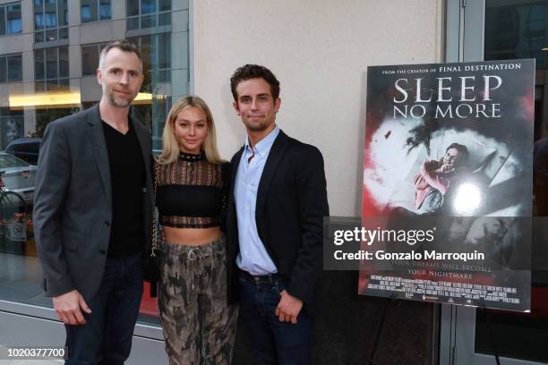 James Lamarr, Keli Price and Corinne Olympios during the Premiere For RLJ Entertainment's "Sleep No More" on August 20, 2018 in Brooklyn City.