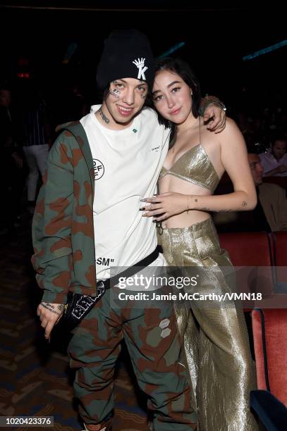 Lil Xan and Noah Cyrus during the 2018 MTV Video Music Awards at Radio City Music Hall on August 20, 2018 in New York City.