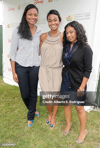 Anastacia Ali, Actress Tatyana Ali, and Kimberly Ali arrive at the 21st A Time For Heroes Celebrity Picnic sponsored by Disney to benefit the...