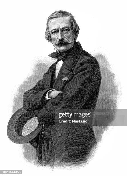 massimo taparelli, marquis von azeglio (24. oktober 1798 – 15. januar 1866), gemeinhin als massimo d ' azeglio, war ein piemonteser-italienischer staatsmann, schriftsteller und maler - staatsmann stock-grafiken, -clipart, -cartoons und -symbole