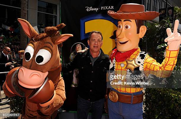 Actor Tom Hanks arrives at premiere of Walt Disney Pictures' "Toy Story 3" held at El Capitan Theatre on June 13, 2010 in Hollywood, California.