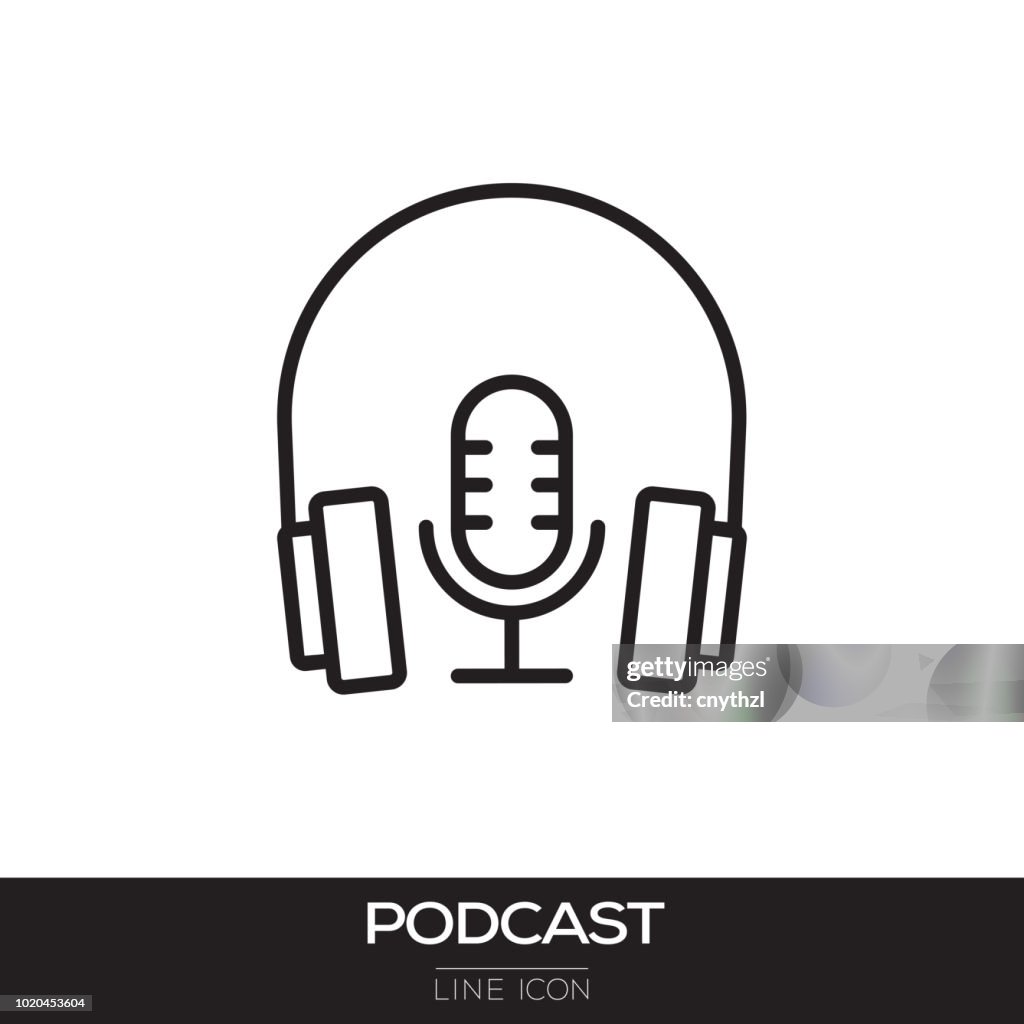 ICÔNE DE LIGNE PODCAST