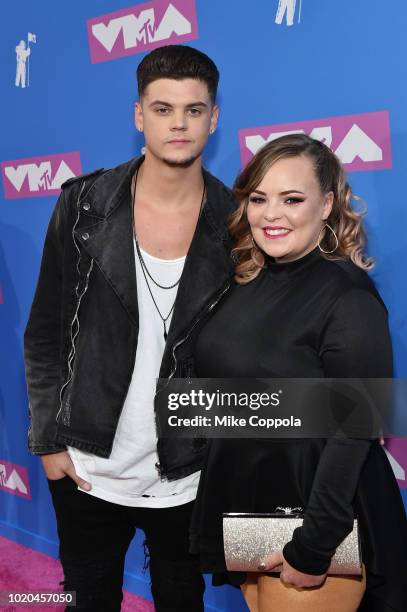 Tyler Baltierra and Catelynn Lowell attend the 2018 MTV Video Music Awards at Radio City Music Hall on August 20, 2018 in New York City.