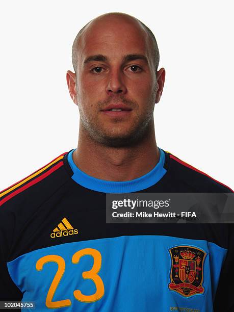 Pepe Reina of Spain poses during the official Fifa World Cup 2010 portrait session on June 13, 2010 in Potchefstroom, South Africa.