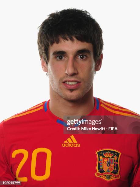 Javier Martinez of Spain poses during the official Fifa World Cup 2010 portrait session on June 13, 2010 in Potchefstroom, South Africa.
