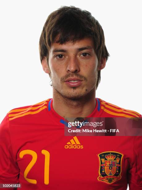 David Silva of Spain poses during the official Fifa World Cup 2010 portrait session on June 13, 2010 in Potchefstroom, South Africa.