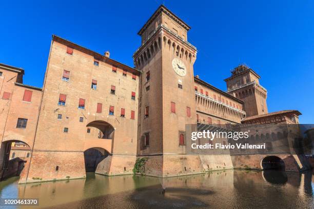 ferrara, este castle (emilia-romagna, italy) - ferrara stock pictures, royalty-free photos & images