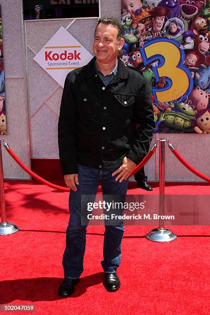 Actor Tom Hanks arrives at premiere of Walt Disney Pictures' "Toy Story 3" held at El Capitan Theatre on June 13, 2010 in Hollywood, California.