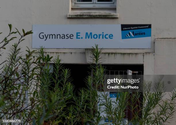 View of gymnasium Emile Morice in Nantes, France, on August 20, 2018. The Nantes City Hall opened the gymnasium of high school Emile Morice for...