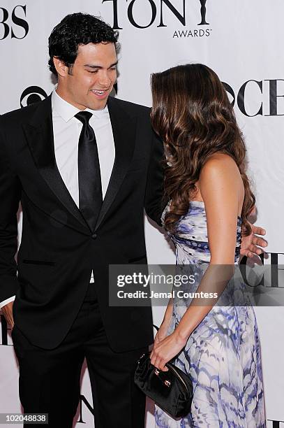 Mark Sanchez and Jaime-Lynn Sigler attend the 64th Annual Tony Awards at Radio City Music Hall on June 13, 2010 in New York City.