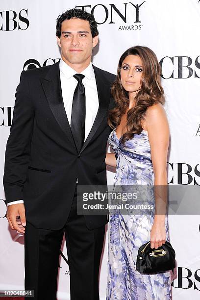 Mark Sanchez and Jaime-Lynn Sigler attend the 64th Annual Tony Awards at Radio City Music Hall on June 13, 2010 in New York City.