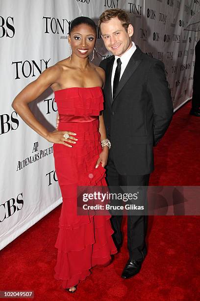 Montego Glover and Chad Kimballl attend the 64th Annual Tony Awards at Radio City Music Hall on June 13, 2010 in New York City.