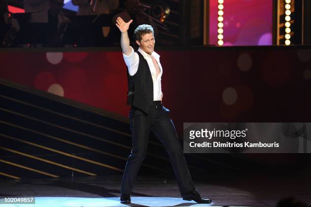 Matthew Morrison performs onstage during the 64th Annual Tony Awards at Radio City Music Hall on June 13, 2010 in New York City.